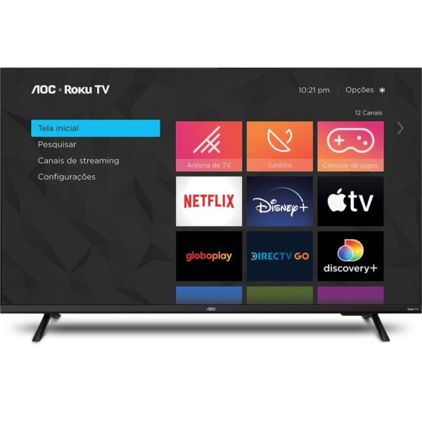 Smart TV AOC LED 32" HD WI-FI Roku TV HDMI USB - 32S5045/78G Novo