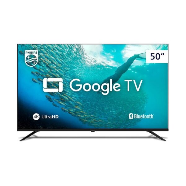 Smart TV Philips 50" Google TV 4K UHD HDR Wi-Fi Chromecast para sala e filmes imersivos