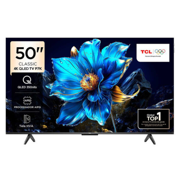 Smart TV TCL 50 Polegadas 50P7K 4K UHD QLED Google TV