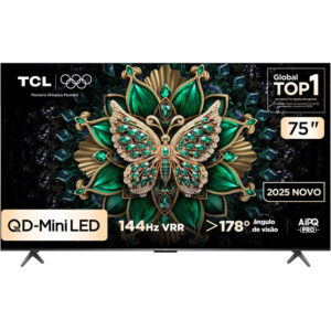 Smart TV TCL 75 AI, 4K UHD, QLED Mini LED, Android TV - 75C6K