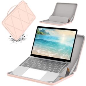 Smatree MS88 Capa protetora rígida de EVA com suporte compatível com ASUS Chromebook CX1 CX1 CX1500 de 15,6 polegadas, Zenbook Pro Duo 15 OLED, para Vivobook 16/16X de 16 polegadas, rosa
