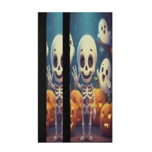 STAYTOP 2 peças de capas de maçaneta de geladeira com moldura de esqueleto de Halloween, capas de maçaneta para geladeira e forno de micro-ondas, mantenha seu aparelho de cozinha limpo de pingos, óleo