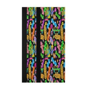 STAYTOP 2 peças de capas de maçaneta de geladeira de skate colorido de desenho animado, capas de alça para geladeira e forno de micro-ondas, mantenha seu aparelho de cozinha limpo de gotejamentos