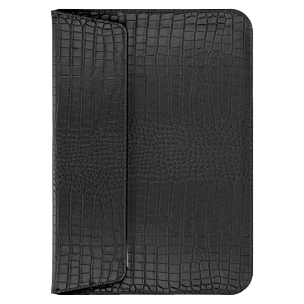 SUNGOOYUE Bolsa para Laptop de Couro PU Premium, 15,4 X 11 X 0,4 Polegadas, Capa Fina à Prova d'água Com Fecho Magnético, Compatível Com Viagens de Negócios (#11)