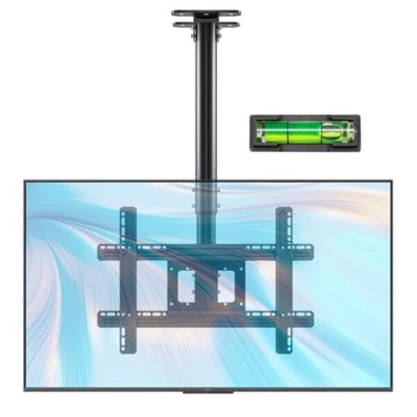 Suporte Articulado para TV de Teto/Parede | Ajustável 32-75 Polegadas | Movimento 360°, Inclinação +5°/-15° | 7 Níveis Altura | 50kg | VESA 400x400