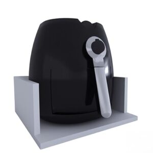 Suporte para air fryer MDF 35x35 Forno Bebedouro branco frayer frier fraier frai Cozinha Prateleiras suspenso