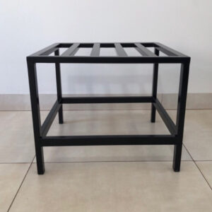 Suporte para Frigobar 50x50x40 cm em Metalon Preto - Base de Ferro Estilo Industrial