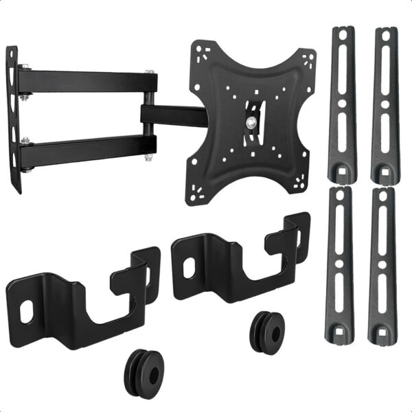 Suporte TV Articulado Tri 14 a 55 Polegadas + Suporte Fixo Universal 13 a 70 LED LCD Smart TV Kit