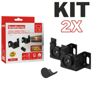 Suporte TV Universal Fixo LED LCD Smart TV 32 42 43 50 55 65 até 100 Polegadas Brasforma SBRU750