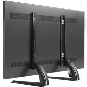 TAVR Suporte universal para TV de mesa para a maioria dos 27 30 32 37 40 42 47 50 55 60 65 polegadas Plasma LCD LED plana ou curva TVs com ajuste de altura, Padrões VESA até 800 mm x 500 mm, 88 libras