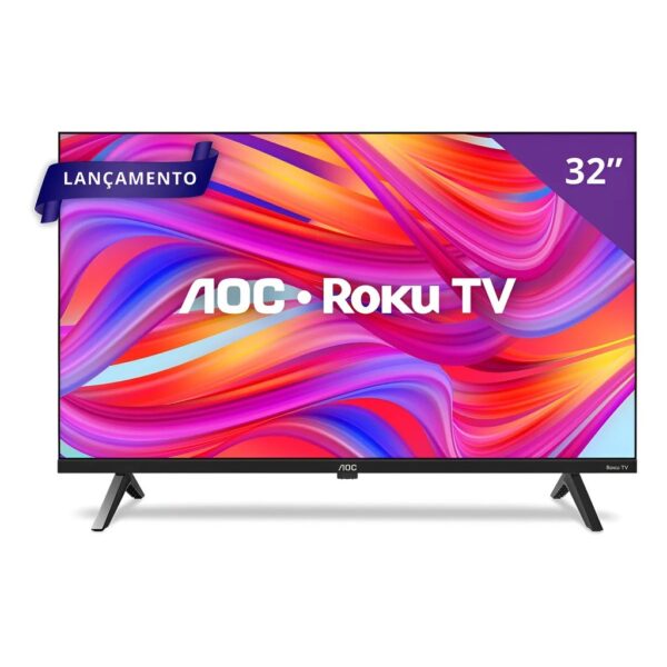 Televisão Smart Tv 32 Polegadas Hd Aoc Tv 32s5045/78g Hdmi 1 Usb Wifi Roku