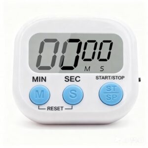 Temporizador digital de cozinha com traseira magnética, contagem regressiva de alarme alto e cronômetro de contagem para cozinhar, ferramenta de gerenciamento de tempo de estudo infantil para sala de