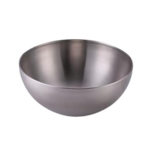 Tigela de Inox Dourado para Cozinha - Bowl Inox 20cm Ideal para Salada, Confeitaria e Preparo de Alimentos | Prática, Durável e Fácil de Limpar (Prata,1)