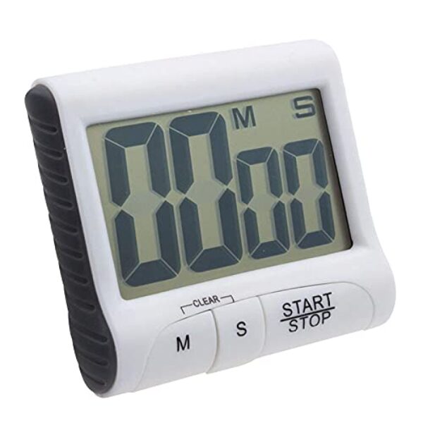 Timer Digital de Cozinha com Suporte Atrito Magnético Buraco para Pendurar Alarme Alto Display LCD Grande Relógio Gerenciamento Workout Baking Egg