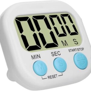 Timer Digital Temporizador de Cozinha com Cronômetro, Relógio com Imã, Cores Sortidas
