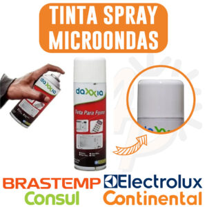 Tinta Spray Para Forno Microondas Frigobar Pintura Interior E Exterior 300ml Alta temperatura Branco