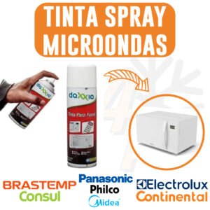 Tinta Spray Para Forno Microondas Geladeira Frigobar Pintura Interior E Exterior 300ml Alta temperatura Branco