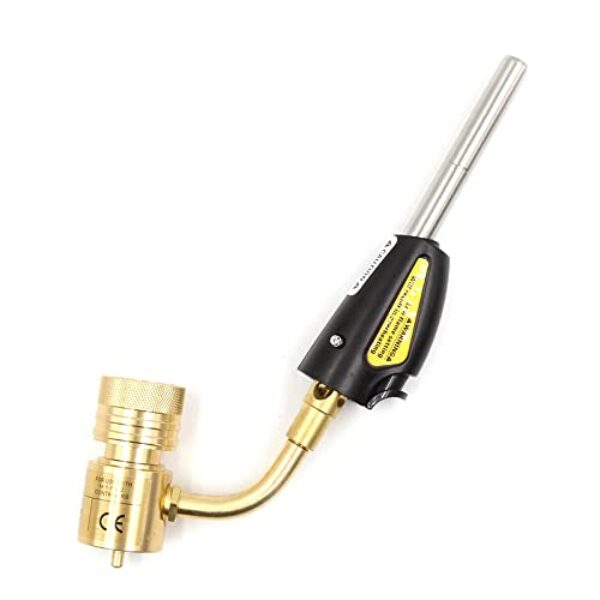 Tocha de Solda Portátil Industrial Alta Temperatura Tipo EUA com Ignição Elétrica Chama Ajustável para Soldagem Aquecimento Cozinha Reparo Geladeira e Ar Condicionado