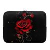 Tongluoye Capa feminina vermelha rosa para laptop, leve, portátil, bolsa para laptop de 17 polegadas, protetor fino para laptop com usos versáteis, bolsa para tablet preta