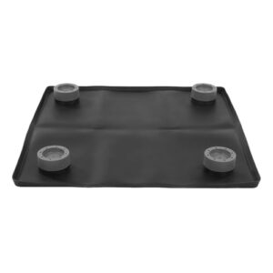TOPINCN Tapete de Silicone para Mini Geladeira Com Bordas Elevadas, Bandeja Anti-gotejamento Antiderrapante para Eletrodomésticos, Conjunto de 4 Levantadores de Base Protetor de Piso, (S)