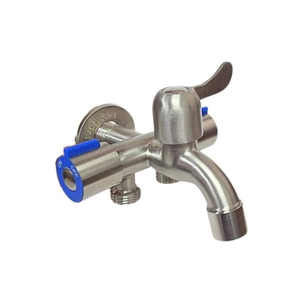 Torneira 3 Saídas Inox Maquina de Lavar Tanque Lava Louças 1/2 pol