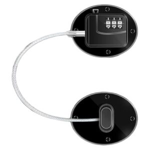 Trava de geladeira, design combinado, trava de freezer multifuncional ABS de metal forte para porta de janela de armário (FQ1 preto)