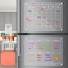 UKQRRTC Calendário magnético acrílico para geladeira, quadro apagável a seco, mensal e semanal com ímã forte, 15,7 × 11,20 cm, inclui 6 marcadores de cores e recipiente de caneta para crianças, amigos