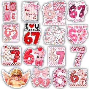 ULTRAVUTT [15 peças x 7.6 cm] 15.6 cm adesivo engraçado dos namorados seis sete adesivo coração romântico presente de dia dos namorados para Gen z Alpha adolescente menino menina presentes de vinil à