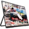 UPERFECT Monitor Portátil 23.8” QLED 120Hz FHD 1080P 125% sRGB 400 Nits com Suporte e VESA, HDMI & USB-C Plug and Play, Segunda Tela Externa para Notebook, PC, Celular e Consoles de Jogos