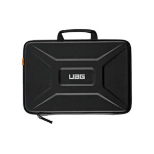 URBAN ARMOR GEAR Manga média UAG com alça de transporte para dispositivos de 11 a 13 polegadas, capa protetora resistente e tátil à prova de intempéries fina e segura para laptop/tablet, preta