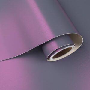 VaryPaper Papel de contato de aço inoxidável roxo gradiente de 61 cm x 404 cm para eletrodomésticos, embalagem de geladeira, descasque e cole à prova d'água, autoadesivo, roxo, metálico, para bancadas
