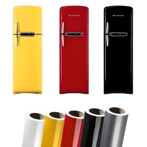 Vinil Adesivo Colorido A Prova D'água Para Envelopamento de Geladeira Móveis