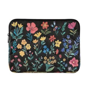 Wassud Capa para laptop de 14 polegadas flor simples à prova de choque à prova de choque capa para laptop de poliéster para notebook e tablet