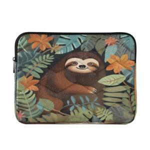 Wassud Capa para laptop de 35,5 cm, preguiça em casa, à prova de choque, à prova de choque, capa para laptop de poliéster e tablet