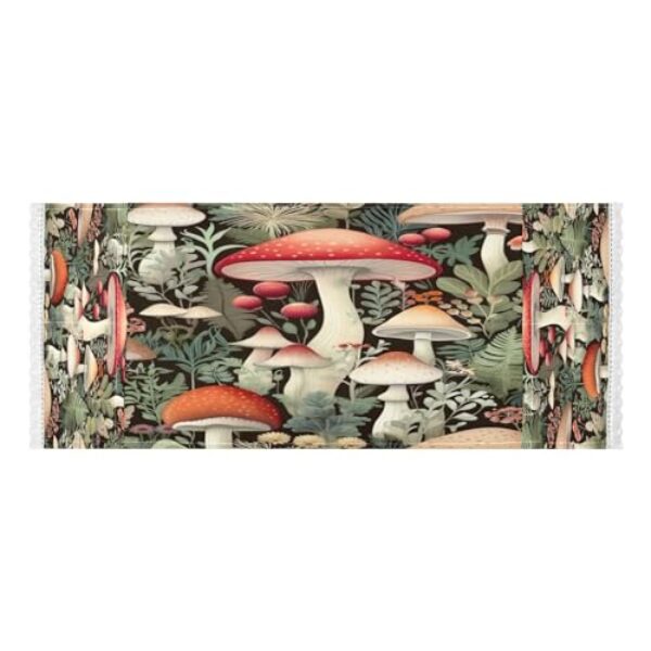 Wassud Capas de lavadora e secadora de cogumelos e vegetação, protetor de lavadora com sacos de armazenamento, capa de geladeira à prova de poeira com bolsos para lavanderia doméstica, cozinha, 120 x