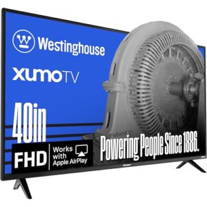 Westinghouse Smart TV de 40 polegadas, FHD 1080P Xumo TV com controle remoto de voz, televisão de tela plana com Dolby Atmos, Blueooth, Apple AirPlay, Wi-Fi e conectividade móvel