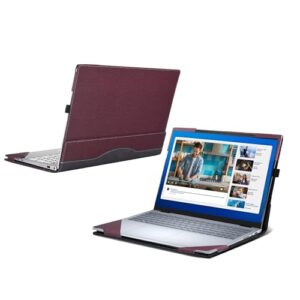 WODBAO Capa para laptop Dell 16 Plus DB16250 16255 [não compatível com nenhum outro modelo], capa de bolso interno de couro PU 2 em 1 (vermelho)