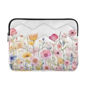 xigua Capa vintage para laptop com flores herbais de 13 a 14 polegadas, à prova d'água, à prova de choque, capa portátil para tablet, PC, laptop