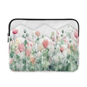 xigua Capa vintage para laptop com flores herbais de 13 a 14 polegadas, à prova d'água, à prova de choque, capa portátil para tablet, PC, laptop