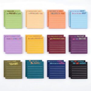 Yinder 24 peças de notas adesivas de agradecimento do funcionário, presente de Natal, blocos de notas motivacionais em massa, mini presente inspirador para professor, enfermeira, colega de trabalho