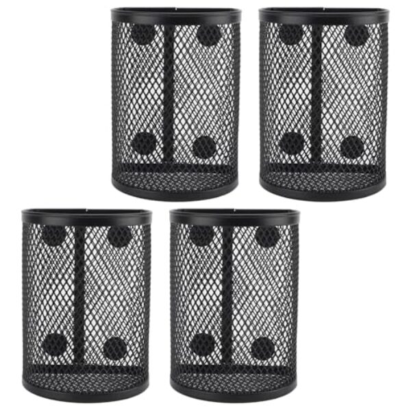 Ymiko Suporte Magnético Semicircular para Caneta Com Design de Malha de Metal, Organizador de Mesa Multifuncional de Grande Capacidade para Escritório, Escola e Uso Doméstico Contém Canetas, Lápis,