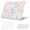 YSCLBAHUK Capa para laptop Microsoft Surface 35.1 cm versão 2024 7ª edição, modelo: 2036 padrão criativo durável resistente a arranhões, com protetor de tela + capa de teclado, floral colorido