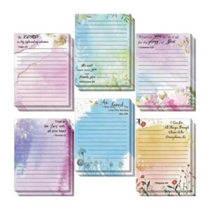 YsXoWiui de notas adesivas coloridas com estampa de flores, removível, ideal para lembretes, planejamento e listas, 6 Peças