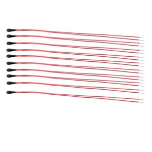 Zerodis 10 Unidades Termistor MF52B 5K Com Fio Esmaltado de 60 Mm Peças de Geladeira Fio Esmaltado Sensor de Temperatura de Alta Sensibilidade para Instrumentação de Circuito Eletrônico HVAC e (5K)