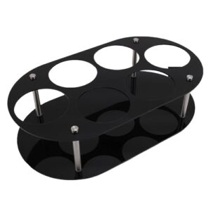 ZJchao Organizador de Garrafas de água, Suporte para Garrafas de água, Adequado para Copos de Acrílico Estável para Garrafas de Armazenamento para Bancada de Cozinha Com Diâmetro de até (Preta)
