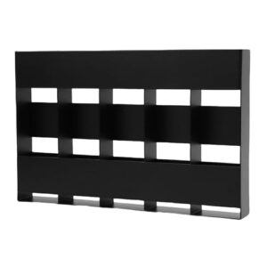 ZJchao Suporte de Palha para Montagem Em Parede, Organizador de Palha para Armário, Suporte de Metal Com Economia de Espaço de 5 Compartimentos Com Fita Adesiva Dupla Face para Armário