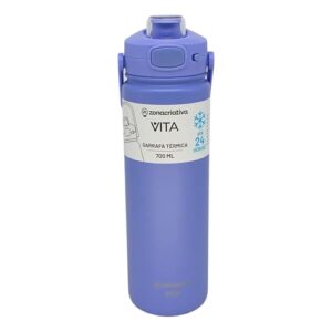 Zonacriativa – Garrafa Térmica Vita Lavanda 700ml | Parede Dupla em Aço Inoxidável, Mantém Bebida Gelada por 24h e Quente por 12h | Estilo, Resistência e Praticidade no Dia a Dia