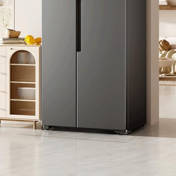 ZPAI Tapete de área de PVC transparente de 9 x 10 cm para pisos rígidos, pequeno protetor impermeável para área de alimentação de animais de estimação, sob a geladeira, cantos de jardim (91 x 122 cm)