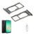 2 peças de bandeja de cartão SIM para Samsung Galaxy A26 suporte para cartão SIM substituição para Samsung A26 5G A266E A266B A266U com pino de ejeção aberto