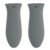 2 peças de suportes de alça quente de silicone, capas de alça de frigideira de ferro fundido, manga de silicone para frigideiras, frigideiras, alças de panelas, cinza